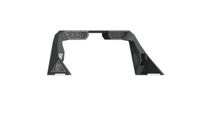 Ford F-250 Headache Rack - Road Armor - iD with Bedrail Pods/Dual 10in Pod/Brake Lamp Relief - Raw - `99-`20